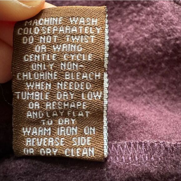 Adrienne Vittadini Cardigan Open Shawl Collar Purple Velour Womens Size Medium - Picture 9 of 13